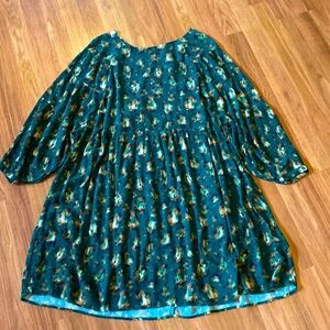 Uncle frank women’s size S, abstract green midi oversized dress